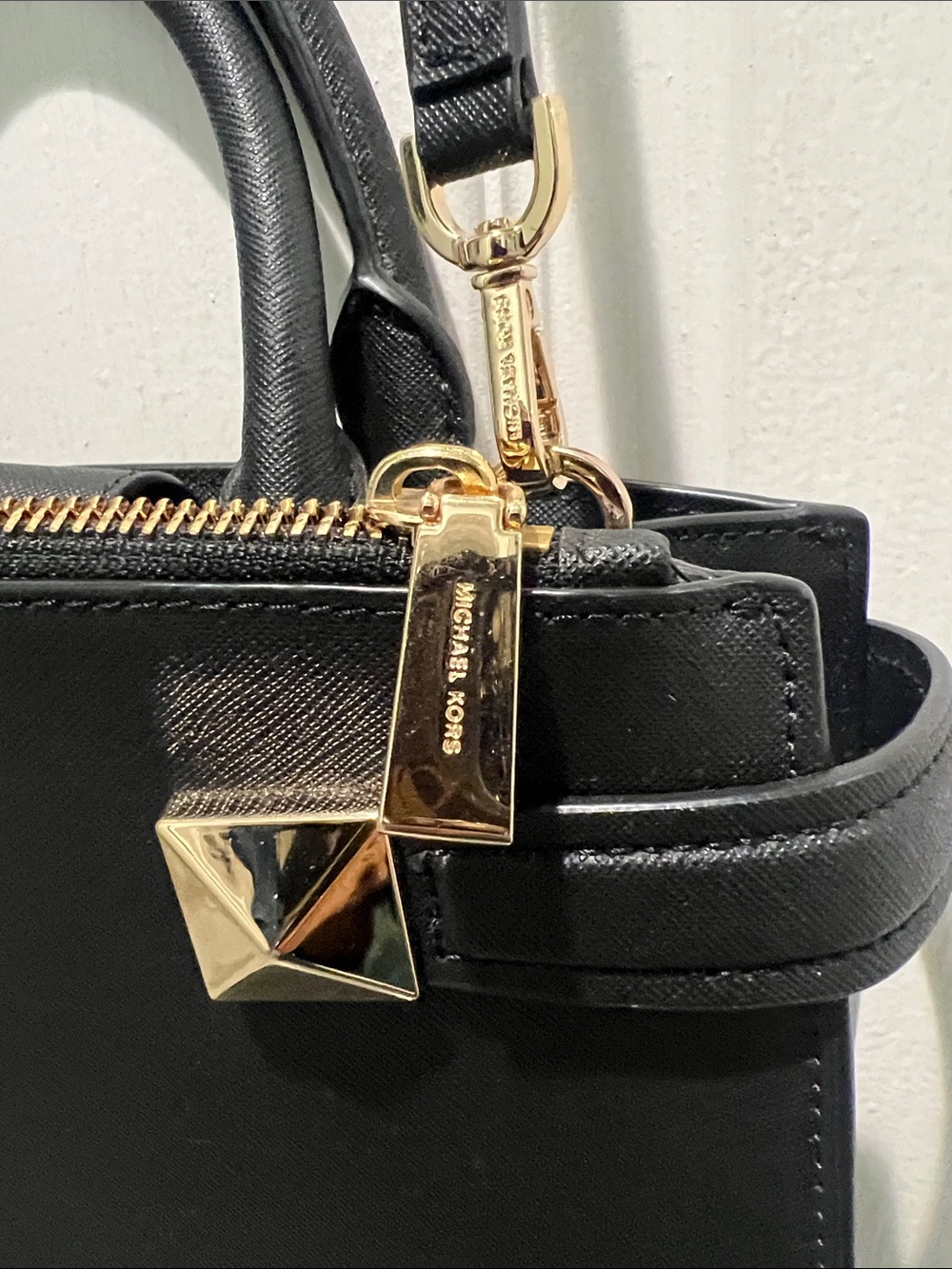 Michael Kors Black Satchel with Gold Hardware - Picture 5 of 11